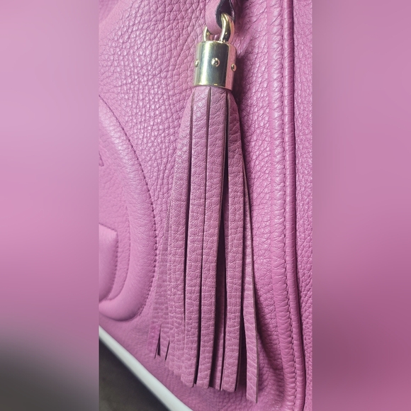 Gucci Pink Pebbled Leather Soho Shoulder Bag - Picture 3 of 14